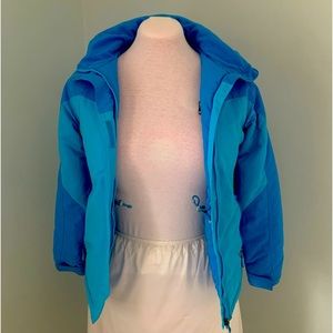 L.L. BEAN Girls Ski Snowboard Jacket, Blue, Medium (10-12)